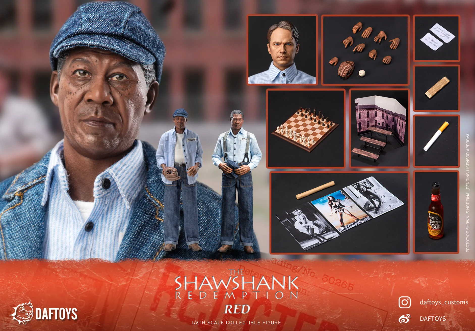 Daftoys F020 The Shawshank Redemption Ellis Boyd Redding (Red) 1/6 figure set - Image 19