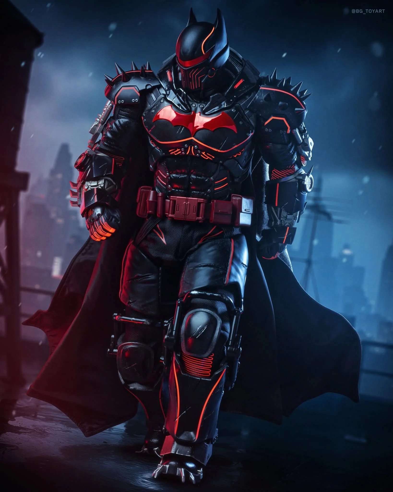 Hot Toys VGM73 Batman: Arkham Origins 1/6th scale Batman (XE Suit Hellbat Version) Collectible Figure [Hot Toys Exclusive] - Image 16