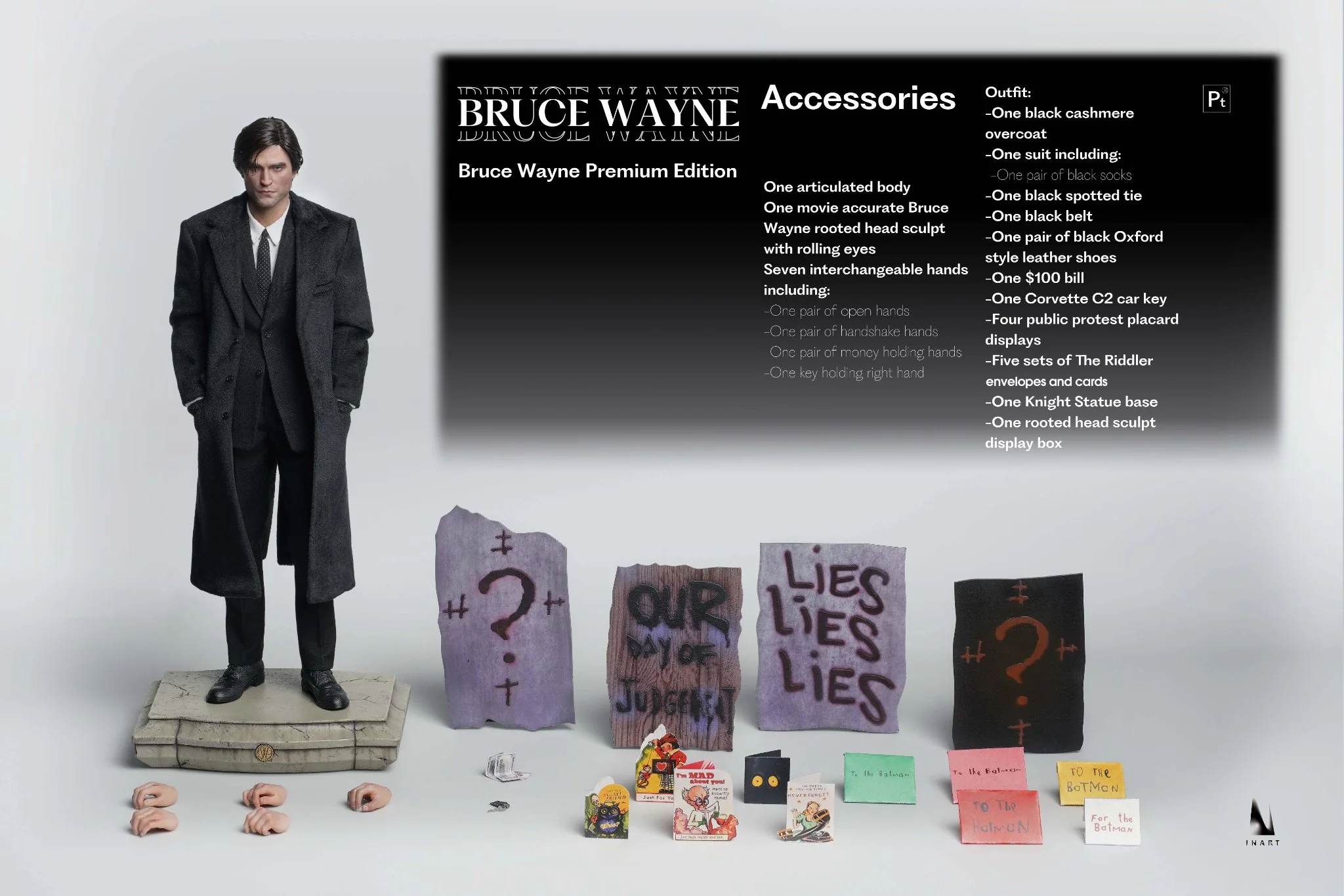 INART Bruce Wayne 1:6 Scale Collectible Figure (Premium Edition) (Rooted Hair) - Image 3