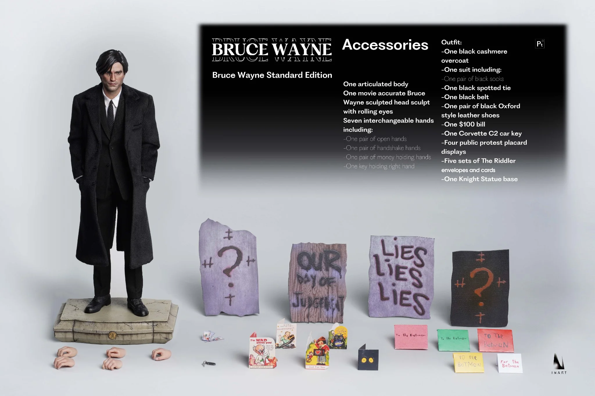 INART Bruce Wayne 1/6th Scale Collectible Figure (Standard Edition)(Sculpted Hair) - Image 3